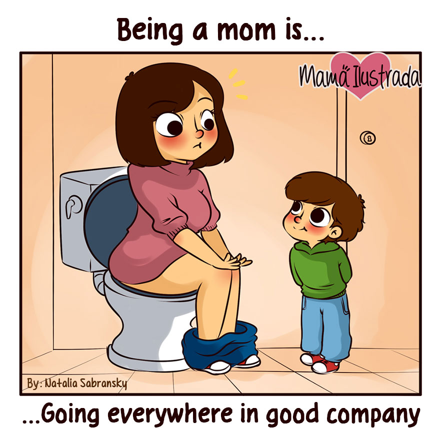 While mom