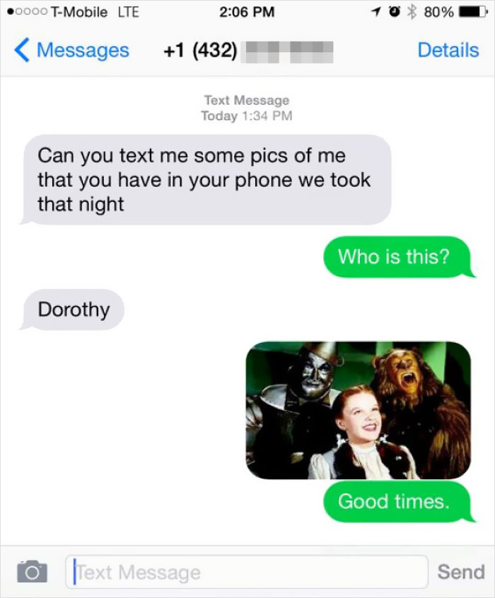 Dirty Wrong Number Texts