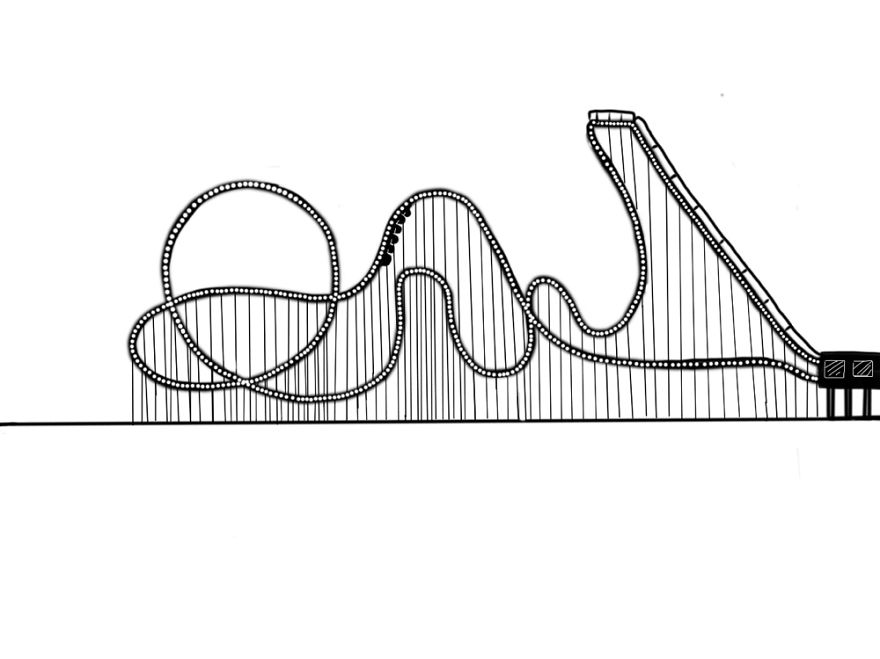 Американские горки рисунок. Американские горки. Американские горки Графика. Макет американских горок. Американские горки зарисовки.