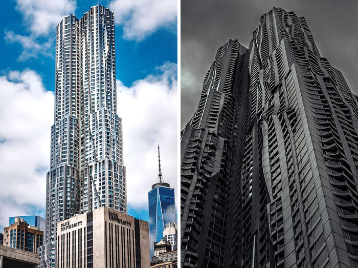 These buildings. Фрэнк Оуэн Гери. Небоскрёб New York. Фрэнк Оуэн Гери. Небоскрёб New York. 2011 Г.. Башня Бикмена в Нью-Йорке, США. Фрэнк Гери Бикман Тауэр.