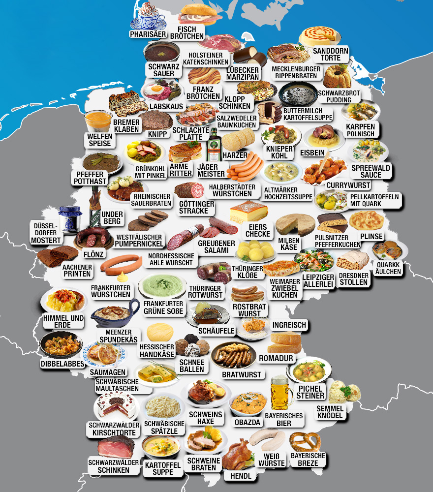 Карта еды Германии