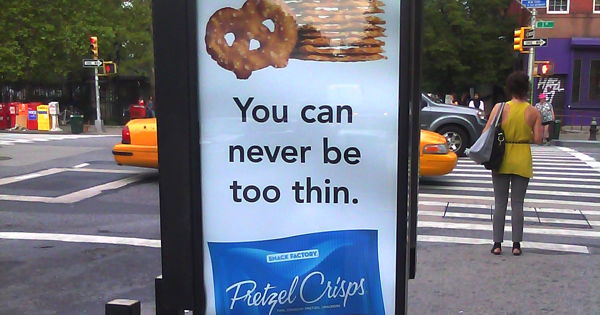 Am advertising. Bad advertising. Bad advertisement examples. The worst advertising. You can never be too thin.