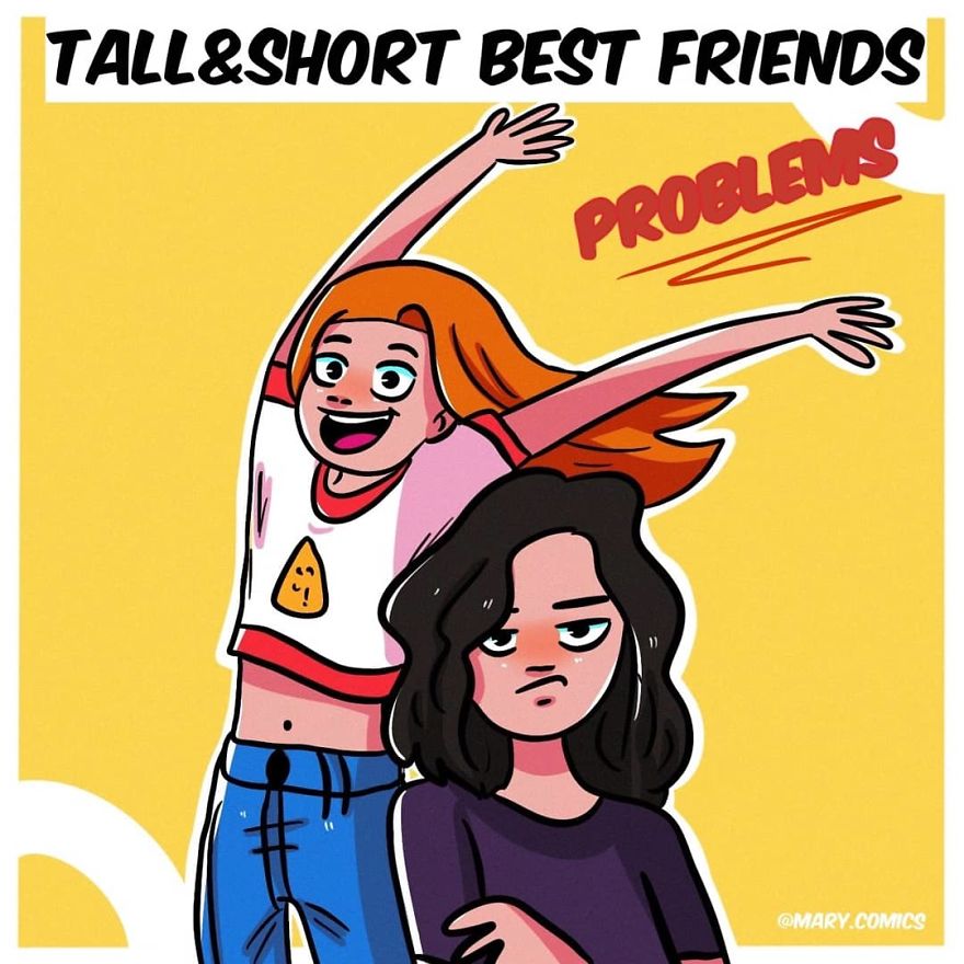 Комикс Tall friends. Tall and short friends.