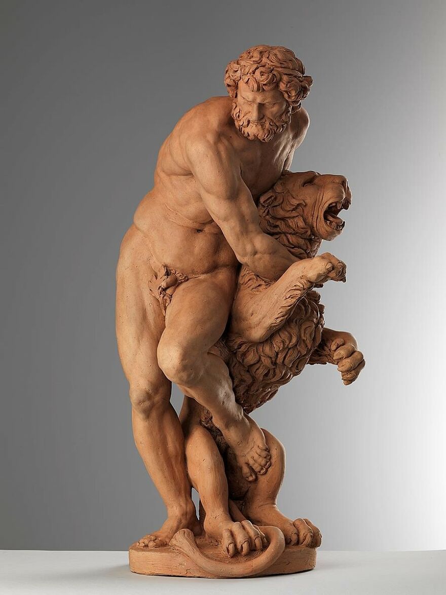 Геракл и Лев скульптура