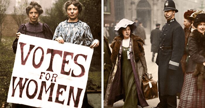 I’ve Colorized Photos Of The Suffragettes And Their Fight For Equal Rights