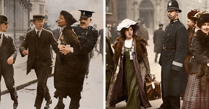 I've Colorized These 100-Year-Old Photos To Show How Much Of A Struggle It Was To Have The Women's Rights That We Have Today