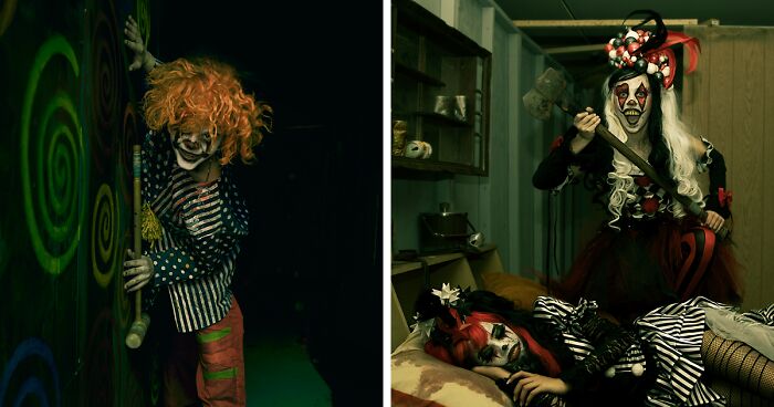 My 38 Photos Of Creepy Clowns That I Took In A Haunted House