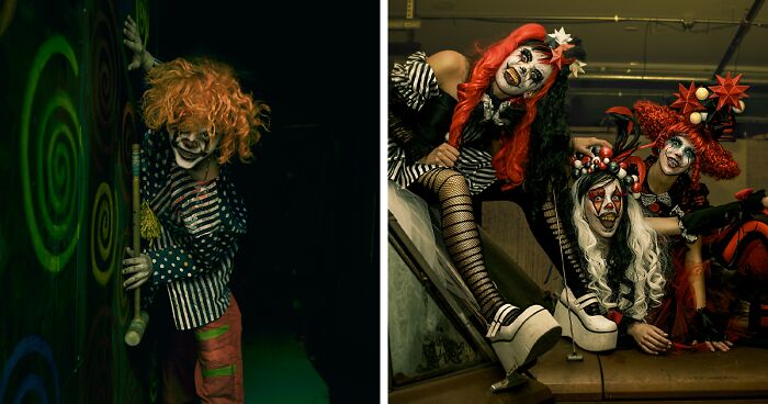 I Photographed Creepy Clowns In A Newly Opened Haunted House (38 Pics)