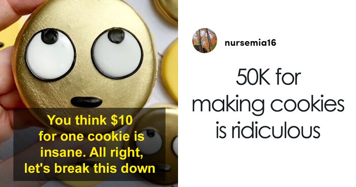 NYC Baker Breaks Down The Cost Of Making Her $10 Custom Cookies, But People Are Divided