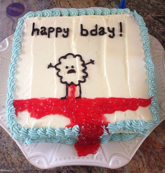 awkward happy birthday cake