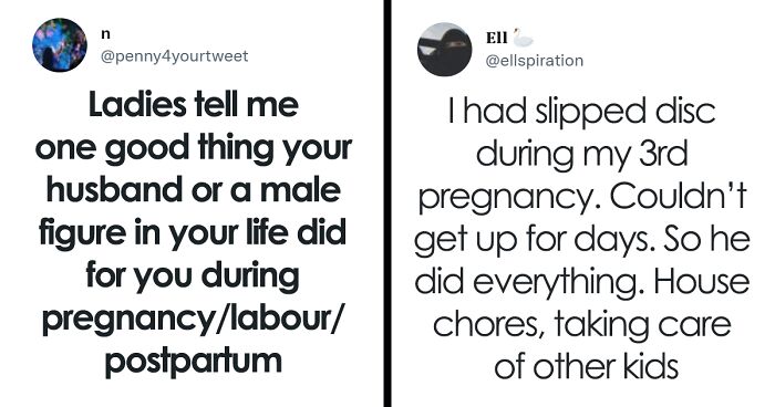 Wholesome Twitter Thread Has Women Sharing How Men Helped Them During & After Pregnancy (27 Stories)