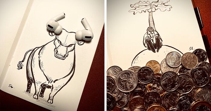 Life in a Notebook: I Bring My Art To Life By Using Everyday Objects (36 Pics)