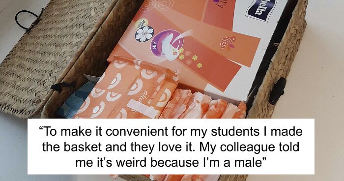 Teacher Gets Called Out For Having A Basket Of Tampons And Pads For His Students After His Colleague Finds It 'Inappropriate'