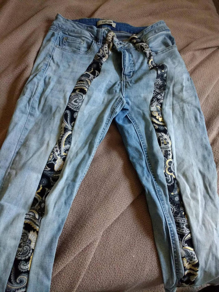 Patched the inner thighs of my favorite jeans : r/Visiblemending
