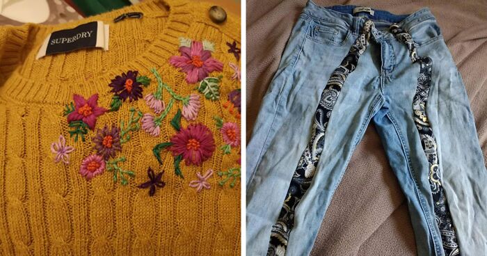 People In This Online Group Share 55 Photos Of Them Cleverly Repairing Their Clothes And Making Them Even Better