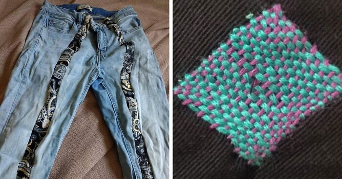 This Online Group Is Solely Dedicated To People Repairing Their Clothes In The Most Stunning Ways (50 Pics)