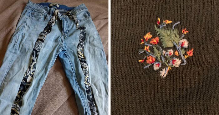 This Online Group Is Solely Dedicated To People Repairing Their Clothes In The Most Stunning Ways (50 Pics)