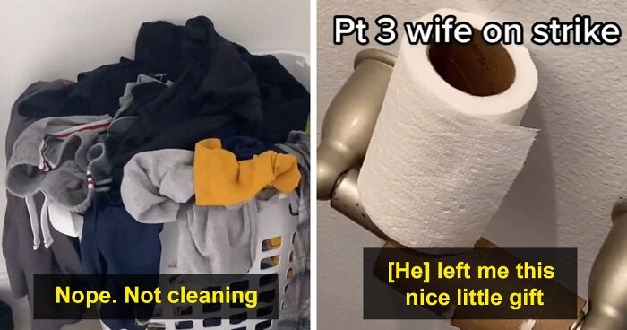 Wife Documents 7 Days Of 'Wife Strike' After Her Husband Swore He's The Only One Cleaning