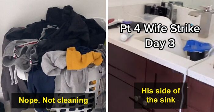 Husband Swears He's The Only One Cleaning, Wife Goes On 'Wife Strike' To Teach Him A Lesson