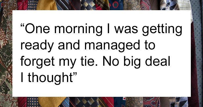 Guy Forgets To Wear A Tie Once And His Manager Gives Him Hell, So He Goes Out To Buy The Ugliest Ties Possible