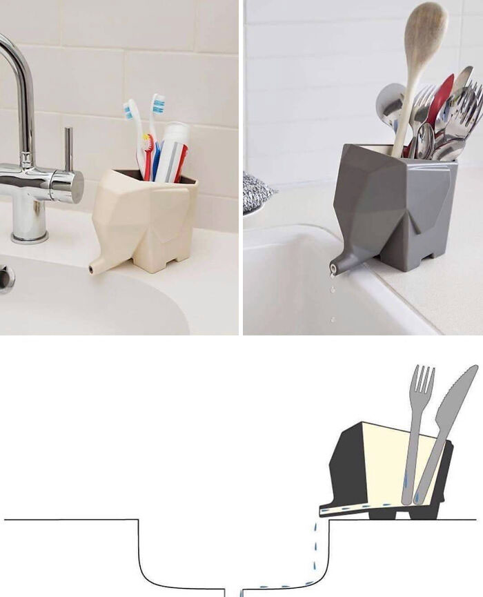 Toothbrush Holder That Drains Into The Sink