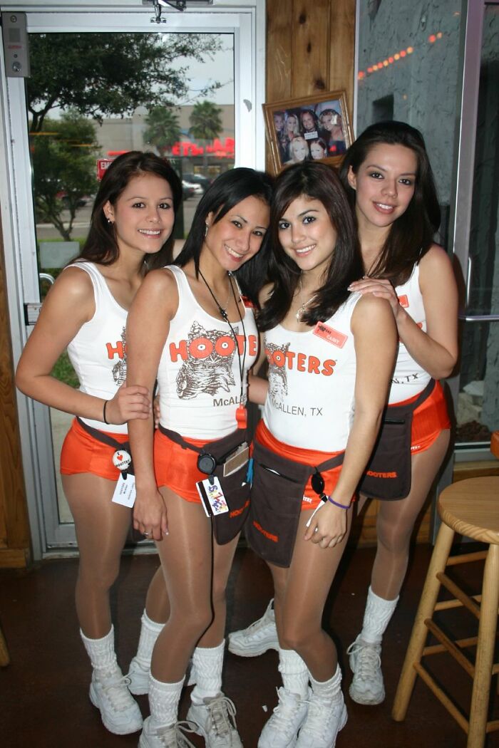 We're Hooters girls - we don't wear our famous uniforms on