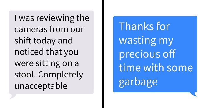 Boss 'Lectures' Employee For Sitting While At Work, The Employee Shuts Him Down In His Reply And Quits