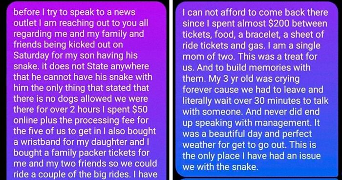 'Karen' Brings A Snake To A Pumpkin Farm Festival, Demands A Refund After Being Kicked Out Because They Only Stated That Dogs Were Not Allowed