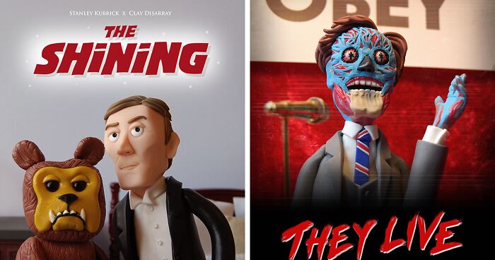 My 45 Alternative Posters For Horror Films And TV Series That I Made Using Clay Sculptures