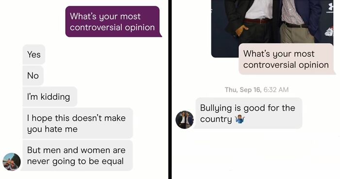Women Are Saving Time On Dating Apps By Asking For Controversial Opinions As The First Thing And These Are 30 Answers They Got