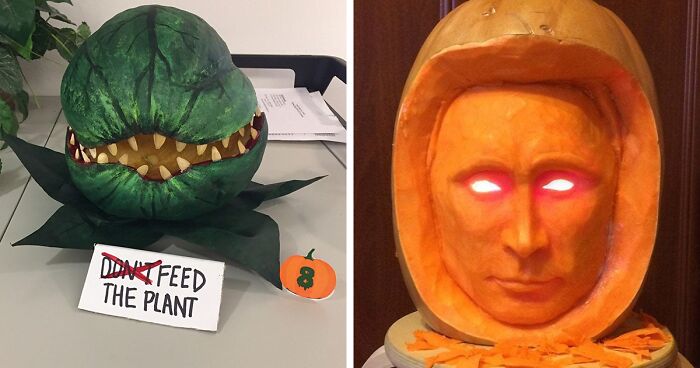 50 Times People Took Halloween Pumpkin Carving To A Whole New Level And Created These Masterpieces