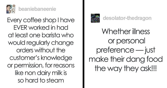 Tumblr Thread Warns Baristas Who Don't Take Customers' 'Decaf' Or 'Non-Dairy' Orders Seriously As They Could Be Putting People In Danger