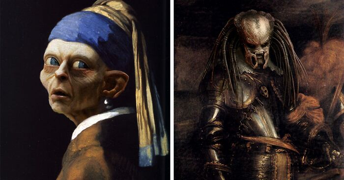 Classical Painting And Halloween Pop Culture Combined By Designers From DesignCrowd (90 Pics)