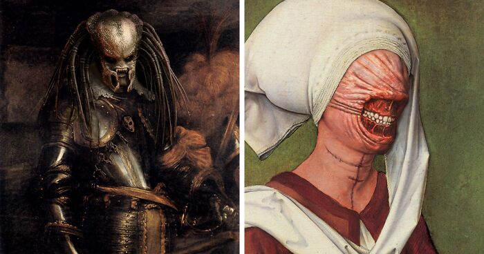 Designers Create 90 Unique And Spooky Images By Combining Classical Paintings With Halloween Pop Culture