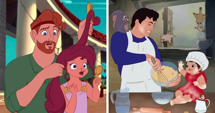 Artist Reimagines Disney Princes As Dads In These 8 Illustrations