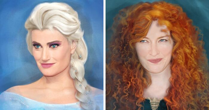 Artist Turns 8 Actors Into The Disney Characters They Voice