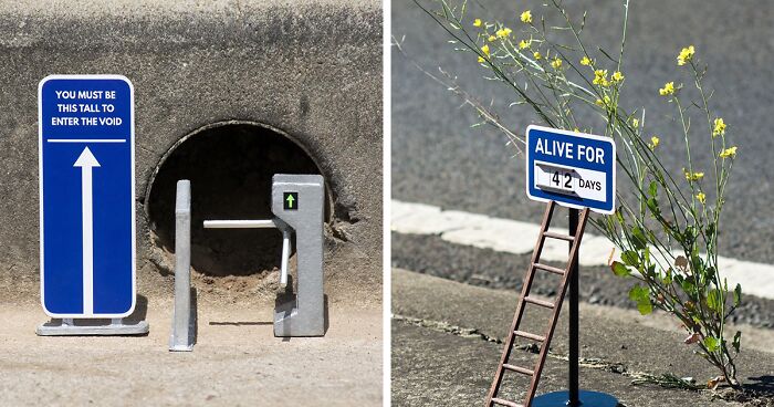 Artist Makes Witty And Funny Signs And They Interact With Their Surroundings (103 Pics)