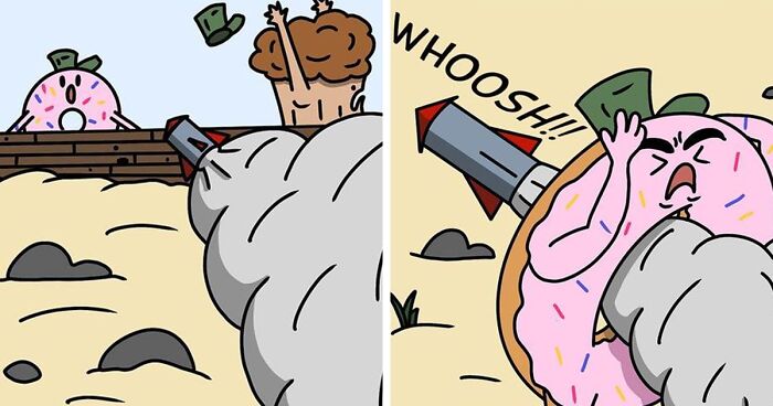 37 Hilarious Comics About Ridiculous Situations And Funny Punchlines By 'Cheddar Bacon Studios'