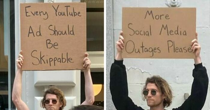 Dude Keeps Protesting Annoying Everyday Things With Funny Signs (30 New Pics)