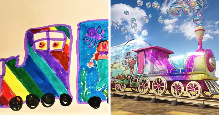 8 Kids Drew Their Dream Trains And Our Company Turned Them Into Realistic Designs