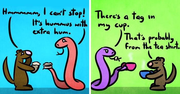 I Create Punny One-Panel Comics About A Mongoose And Snake (25 Pics)