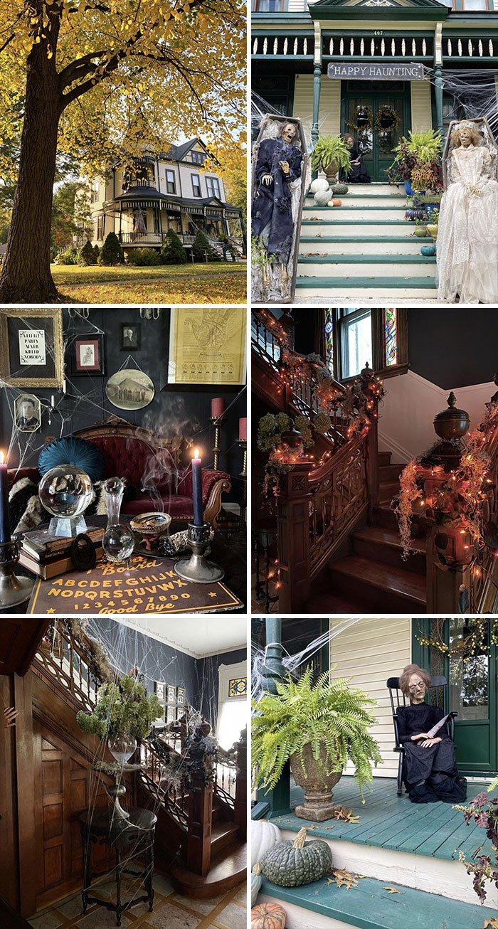 A Few Photos Of My Spooky Victorian Home This Halloween Season! Interior & Exterior Decorations