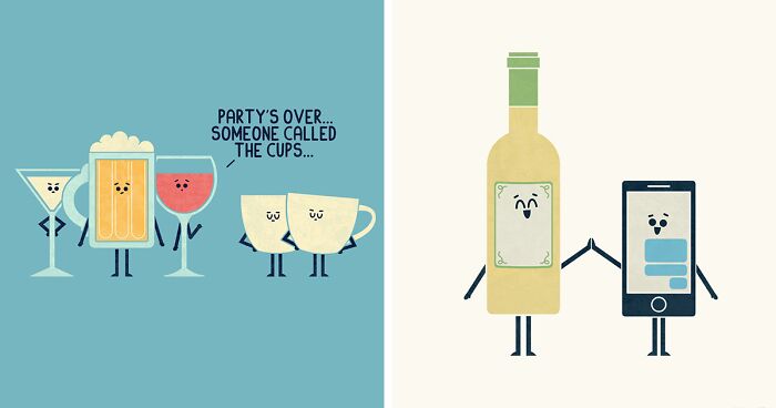 I Illustrate What Drinks Are Doing When No One's Looking (39 Pics)