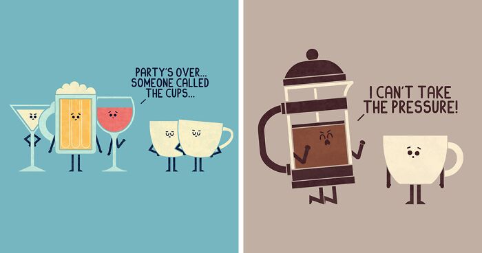 I Captured The Secret Life Of Drinks In 39 Illustrations