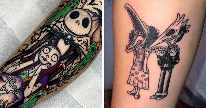 35 Times Horror Lovers Got Spooky Halloween Tattoos, And They Worked Brilliantly