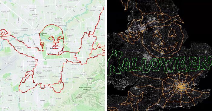 Gary Cordery Collects People's Drawings Made On A Map By Walking, Running, Cycling, Or Driving (94 Pics)