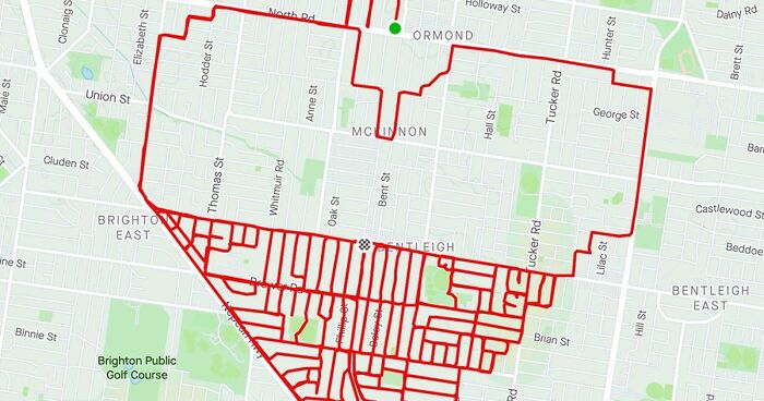 Gary Cordery Collects People's Drawings Made On A Map By Walking, Running, Cycling, Or Driving (94 Pics)