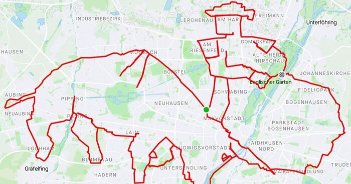 Gary Cordery Collects People's Drawings Made On A Map By Walking, Running, Cycling, Or Driving (94 Pics)