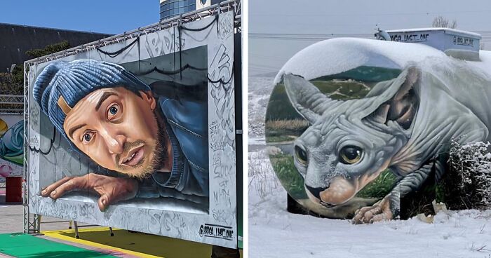 French Artist's 52 3D Graffiti