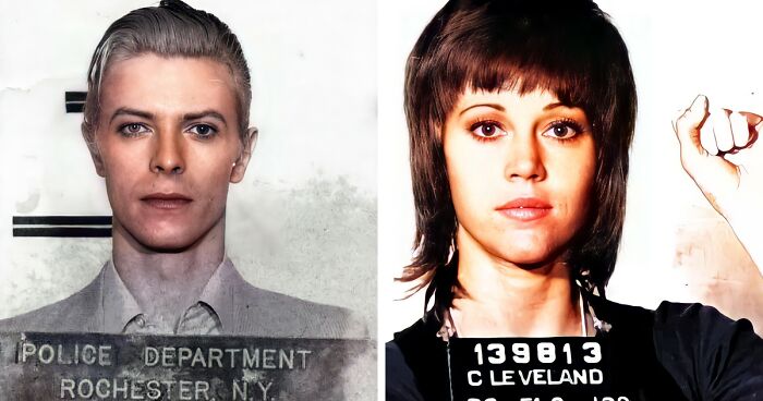 I Love Restoring Old Photographs, So I Decided To Colorize And Restore Old Mugshots Of Famous People (23 Pics)